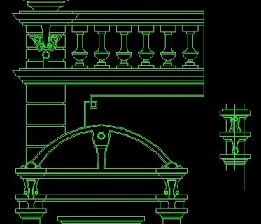 File thiết kế Bản vẽ autocad con tiện bê tông trang trí lan can